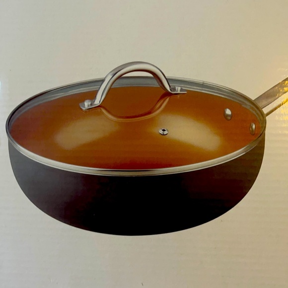 PARINI Other - NEW in Box PARINI 11” Copper Non-Stick Wok with Lid